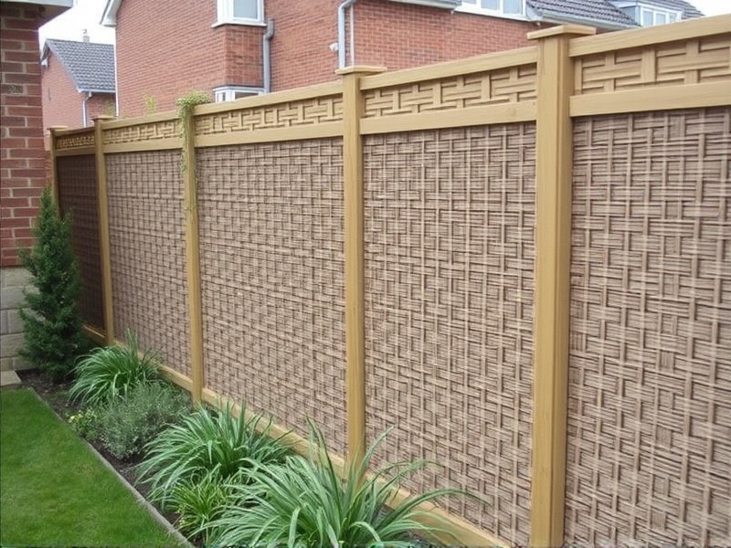 basket weave composite fencing