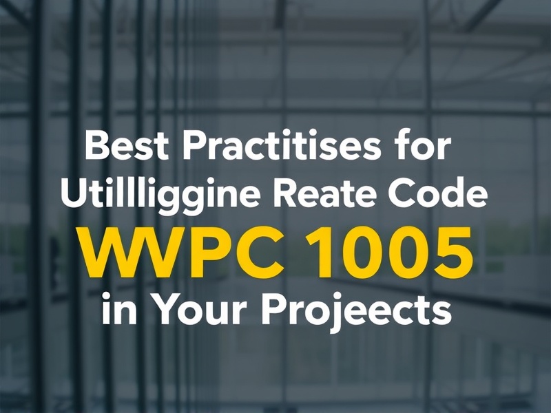 Best Practices for Utilizing Reference Code WPC 1005 in Your Projects