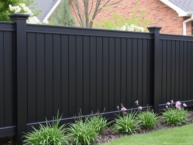 black composite fence