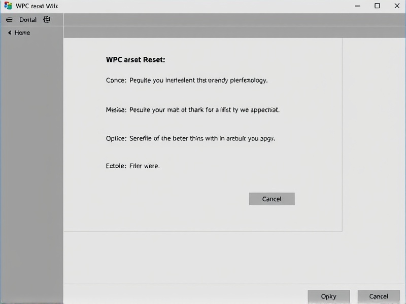 wpc reset fix