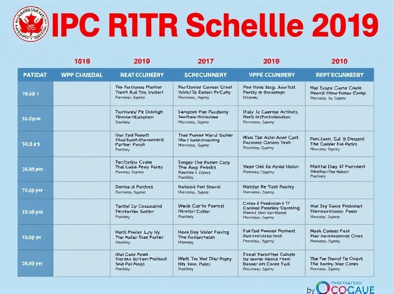 wpc rtr schedule 2019