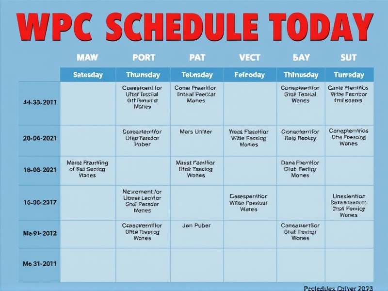 wpc schedule today