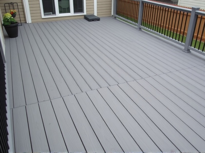 16 ft gray composite decking