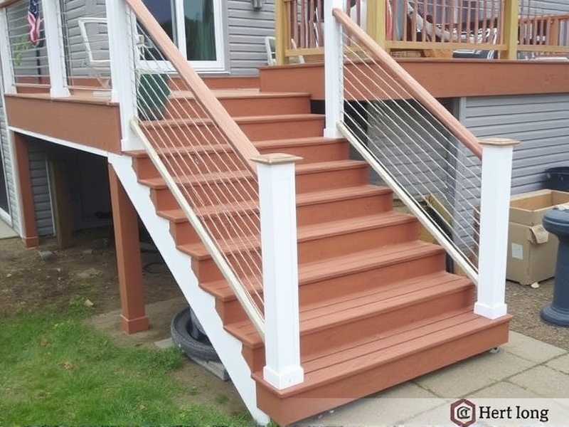 Building Sturdy and Stylish Stairs with TREX Composite Decking and Cable Railings